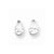 14k White Gold 7x5mm Pear Cubic Zirconia Earrings