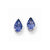 14k White Gold 7x5mm Pear Tanvorite Earring, Jewelry Earrings