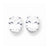 14k White Gold 10x8mm Oval Cubic Zirconia Earrings