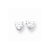 14k White Gold 5mm Heart Cubic Zirconia Earrings