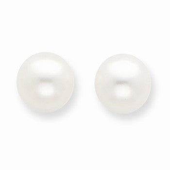 14k White Gold 7-7.5mm White Freshwater CulturedPearl Stud Earrings