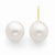 14k White Gold 10-10.5mm White Freshwater CulturedPearl Stud Earrings