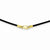 14K Yellow Gold Black Leather Cord Necklace
