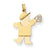 14k Gold Boy with CZ April Birthstone Charm hide-image