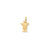 Solid Engravable Boy with Hat on Right Charm in 14k Gold