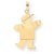 14k Gold Solid Engravable Boy with Hat on Left Charm hide-image