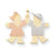 14k Gold Tri-Color Large Girl on Left & Boy on Right Engravable Charm hide-image