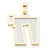 14k Gold Two-Tone Solid Satin Chai Charm hide-image