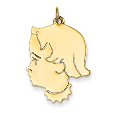 14k Gold Girl Head Charm hide-image