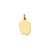 Plain Small .011 Gauge Facing Right Engravable Boy Head Charm in 14k Gold