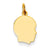 14k Gold Plain Small .011 Gauge Facing Right Engravable Boy Head Charm hide-image
