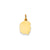 Plain Small .013 Gauge Facing Right Engravable Girl Head Charm in 14k Gold