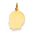 14k Gold Plain Small .013 Gauge Facing Left Engravable Boy Head Charm hide-image