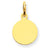 10k Yellow Gold Plain .013 Gauge Circular Engravable Disc Charm hide-image