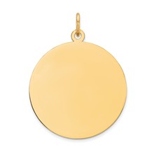 14k Gold Plain .035 Gauge Circular Engravable Disc Charm hide-image
