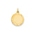 Etched .011 Gauge Engravable Round Disc Charm in 14k Gold