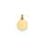 .009 Gauge Engravable Scalloped Disc Charm in 14k Gold