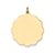 .013 Gauge Engravable Scalloped Disc Charm in 14k Gold