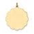 14k Gold .035 Gauge Engravable Scalloped Disc Charm hide-image