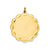 .035 Gauge Engravable Scalloped Disc Charm in 14k Gold
