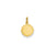 .009 Gauge Engravable Scalloped Disc Charm in 14k Gold
