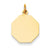 14k Gold Plain .009 Gauge Engravable Octagonal Disc Charm hide-image