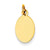 14k Gold Plain .018 Gauge Engravable Oval Disc Charm hide-image