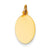 14k Gold Plain .018 Gauge Engravable Oval Disc Charm hide-image