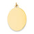 14k Gold Plain .035 Gauge Engravable Oval Disc Charm hide-image