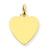 14k Gold Plain .011 Gauge Engravable Heart Disc Charm hide-image