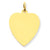 14k Gold Plain .009 Gauge Engravable Heart Disc Charm hide-image