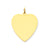 Plain .035 Gauge Engravable Heart Disc Charm in 14k Gold
