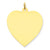 14k Gold Plain .027 Gauge Engravable Heart Disc Charm hide-image