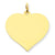 14k Gold Plain .013 Gauge Engravable Heart Disc Charm hide-image