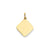 Plain .018 Gauge Diamond-Shaped Engravable Disc Charm in 14k Gold