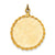 14k Gold Patterned .013 Gauge Circular Engravable Disc with Rope Charm hide-image