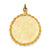 Patterned .013 Gauge Circular Engravable Disc with Rope Charm in 14k Gold
