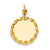 14k Gold Plain .013 Gauge Circular Engravable Disc with Rope Charm hide-image