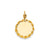 Plain .013 Gauge Circular Engravable Disc with Rope Charm in 14k Gold