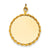 Plain .013 Gauge Circular Engravable Disc with Rope Charm in 14k Gold