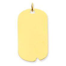 14k Gold Plain .027 Gauge Engravable Dog Tag Disc Charm hide-image