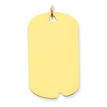 14k Gold Plain .027 Gauge Engravable Dog Tag Disc Charm hide-image