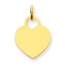 14k Gold Small Engravable Heart Charm hide-image