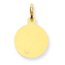 14k Gold Round Disc Charm hide-image