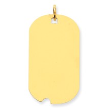 14k Gold Dog Tag Disc Charm hide-image