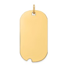 14k Gold Dog Tag Disc Charm hide-image