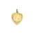 Boy Head on .013 Gauge Engravable Heart with Rope Disc Charm in 14k Gold