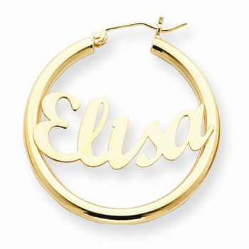 14k Yellow Gold Polished Tube Earrings