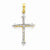 14k Gold Diamond Cross Pendant, Quality A (G-I Color, SI2 Clarity, 0.175 cttw)