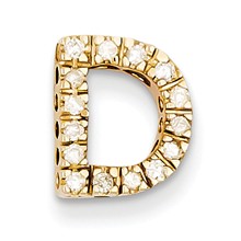 14k Gold Diamond Initial D Charm hide-image